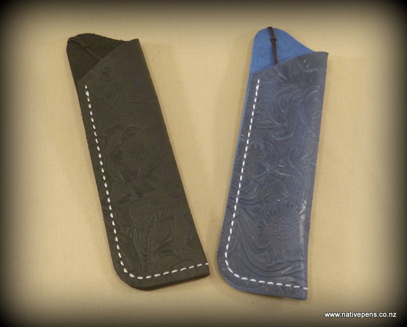 Handmade Pen Sleeve - Leather Patterned
