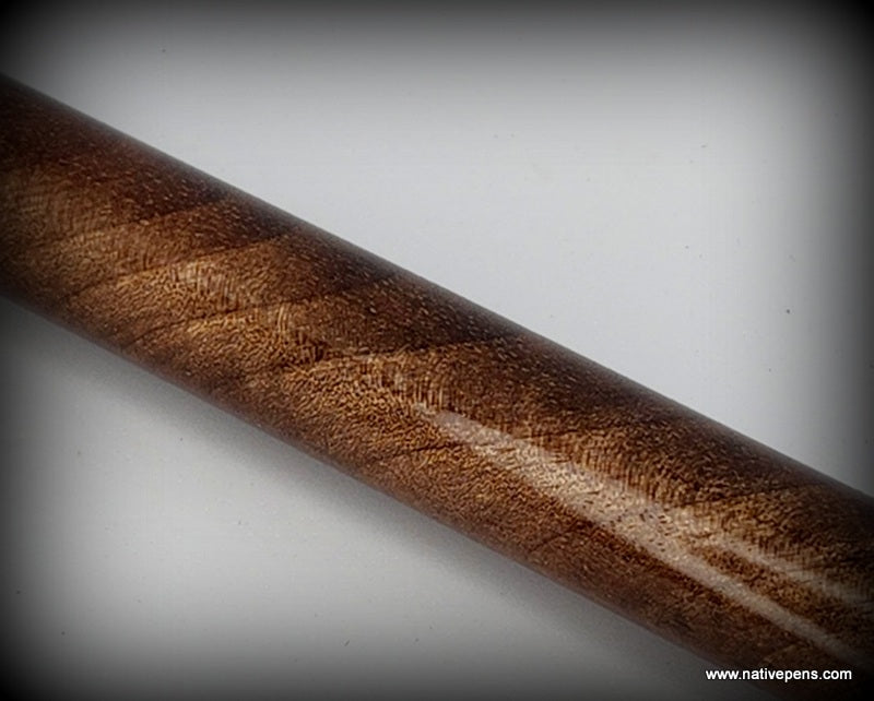 close up of walnut blank showing grain