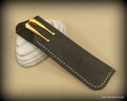 Handmade Pen Sleeve - Leather Patterned