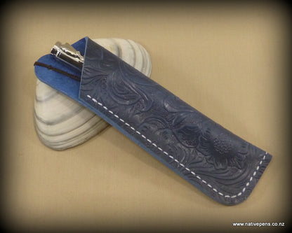Handmade Pen Sleeve - Leather Patterned