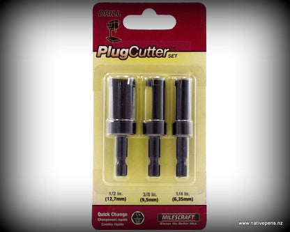 3 Piece Plug Cutter Set